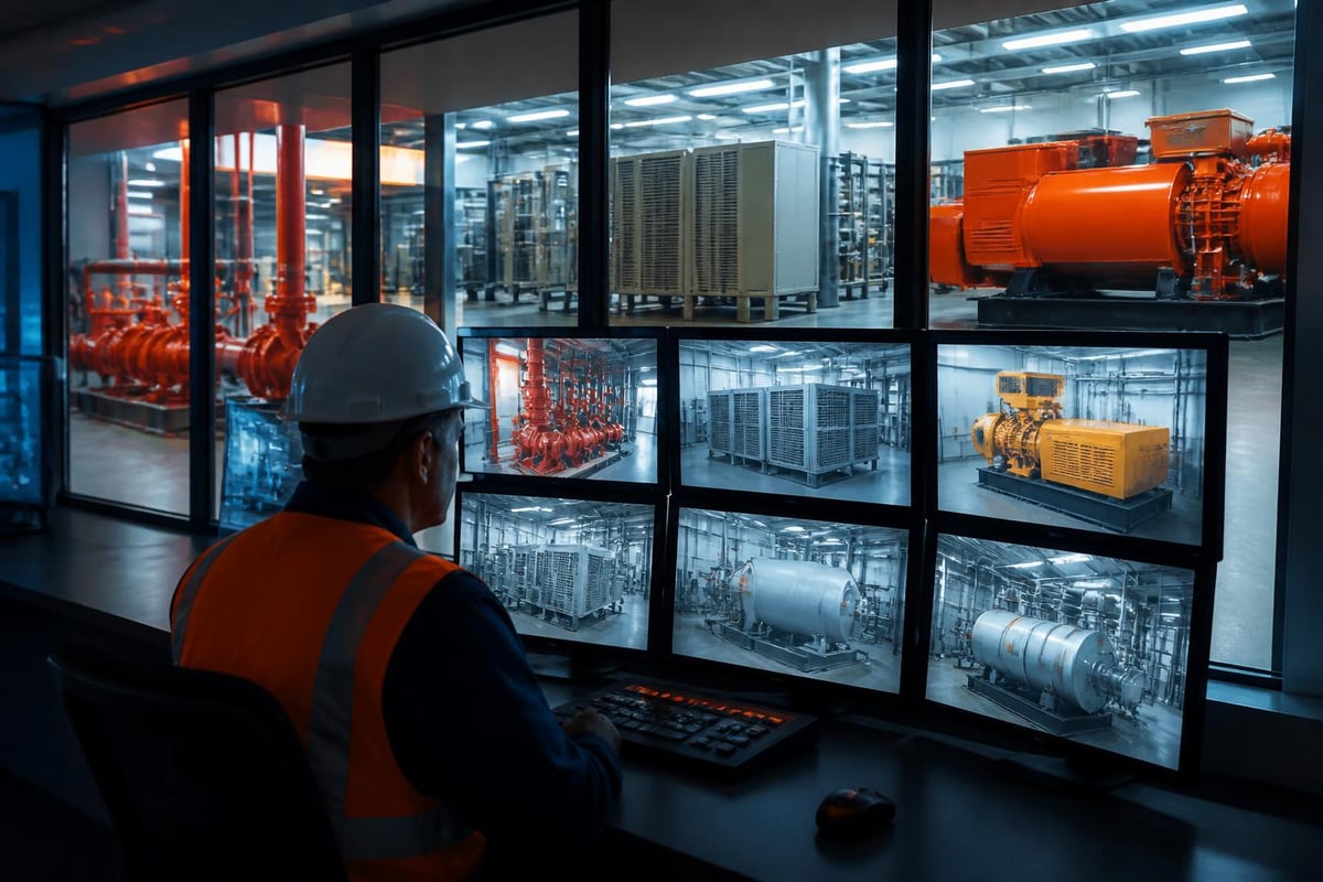 Critical building systems connected through plant monitoring