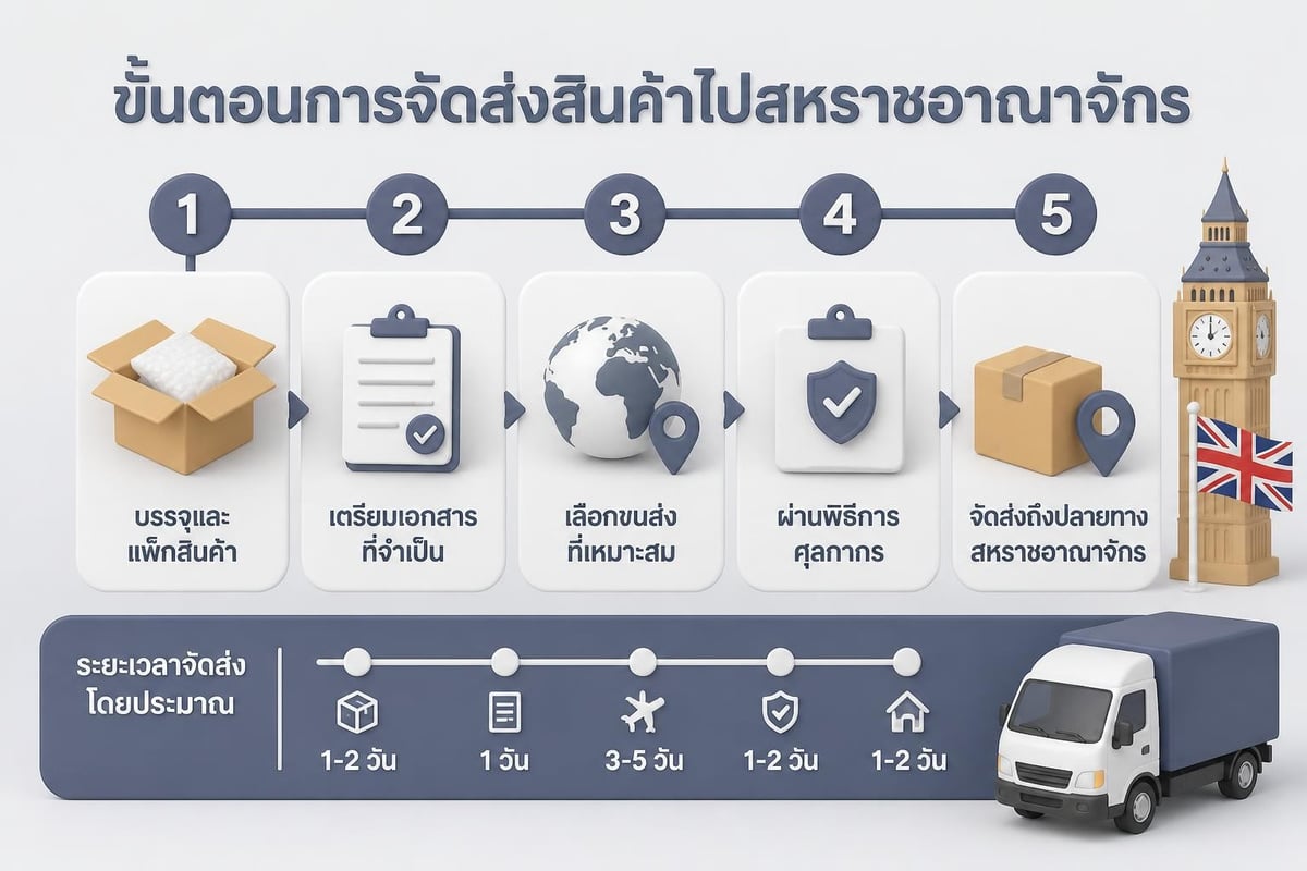 Shipping process timeline
