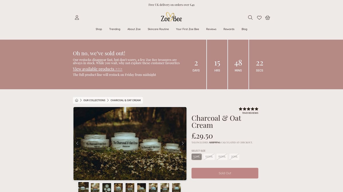 Top 8 Cruelty Free Skin Care Products To Try In 2025 - Zoe Bee Beauty Charcoal & Oat Cream