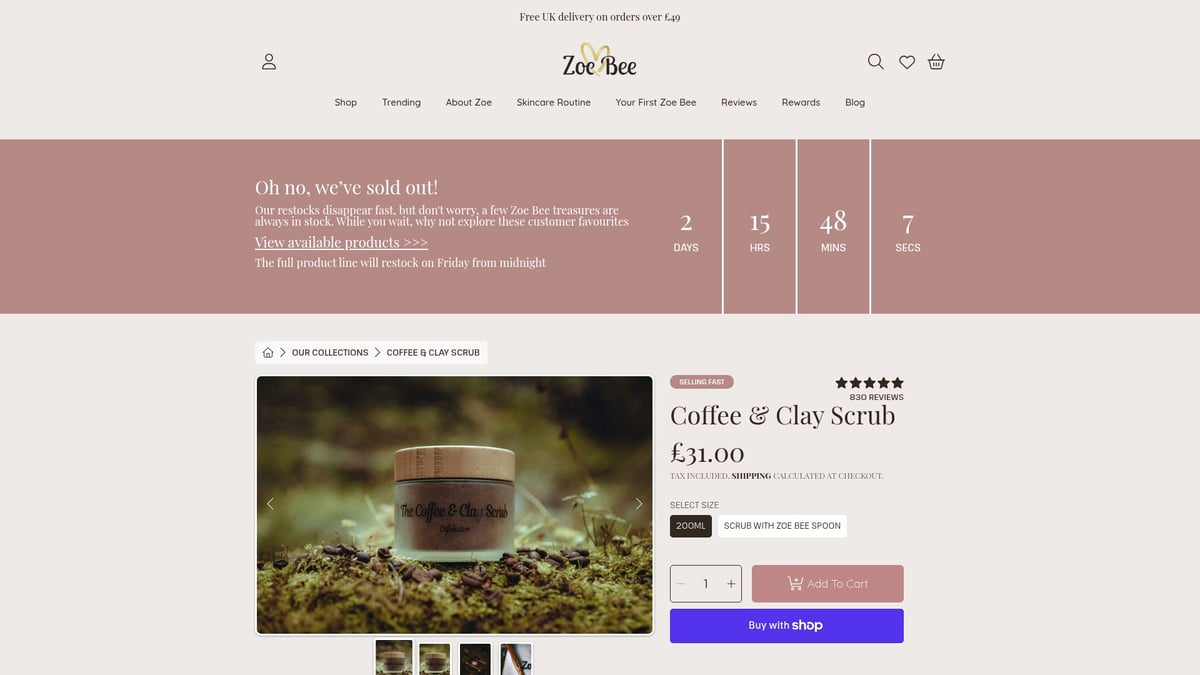Top 8 Cruelty Free Skin Care Products To Try In 2025 - Zoe Bee Beauty Coffee & Clay Scrub
