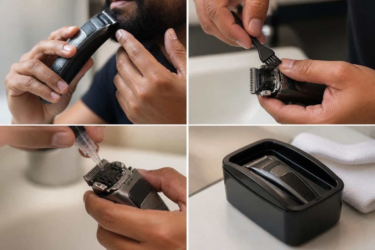 Trimmer maintenance steps