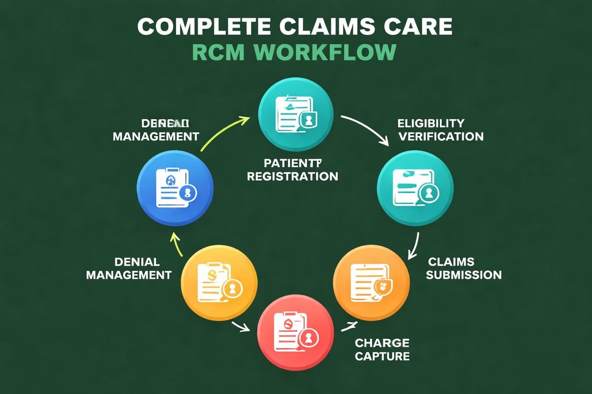 Revenue cycle stages from registration to payment