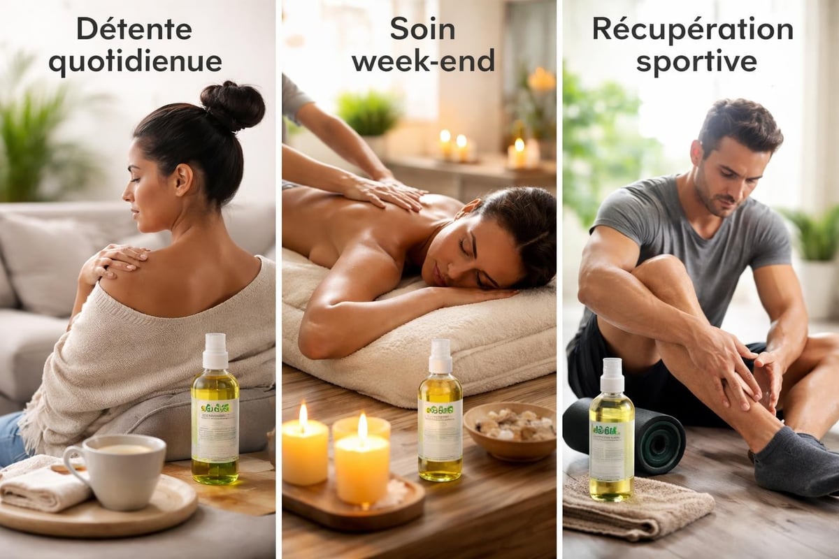 Rituels massage maison selon moment