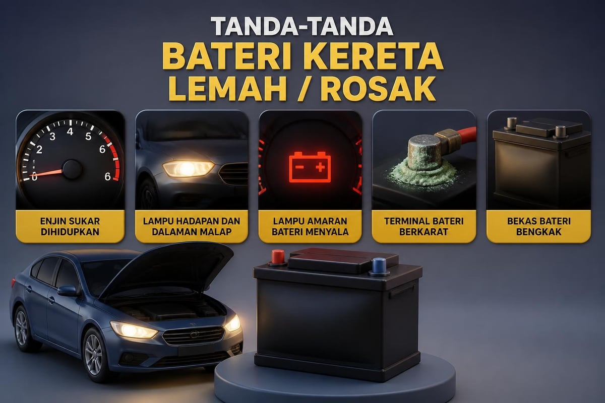 Tanda bateri lemah