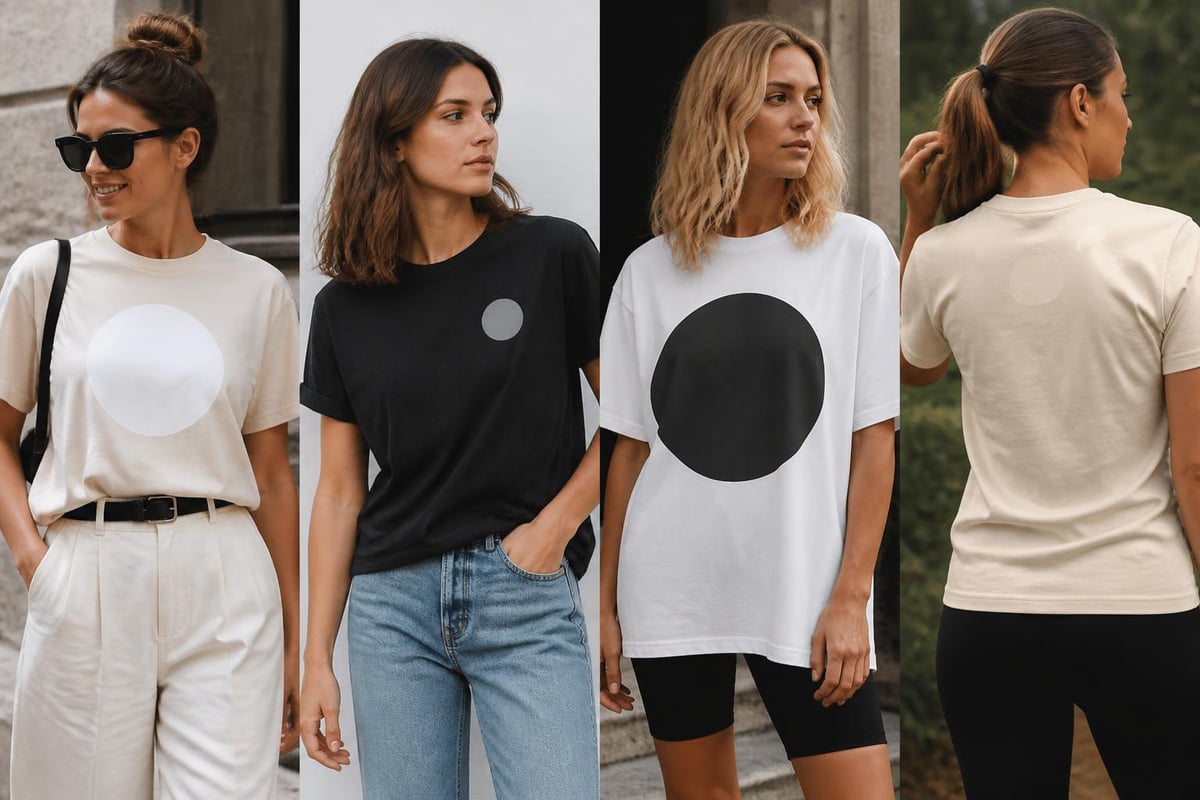 Logo placement on women's tees