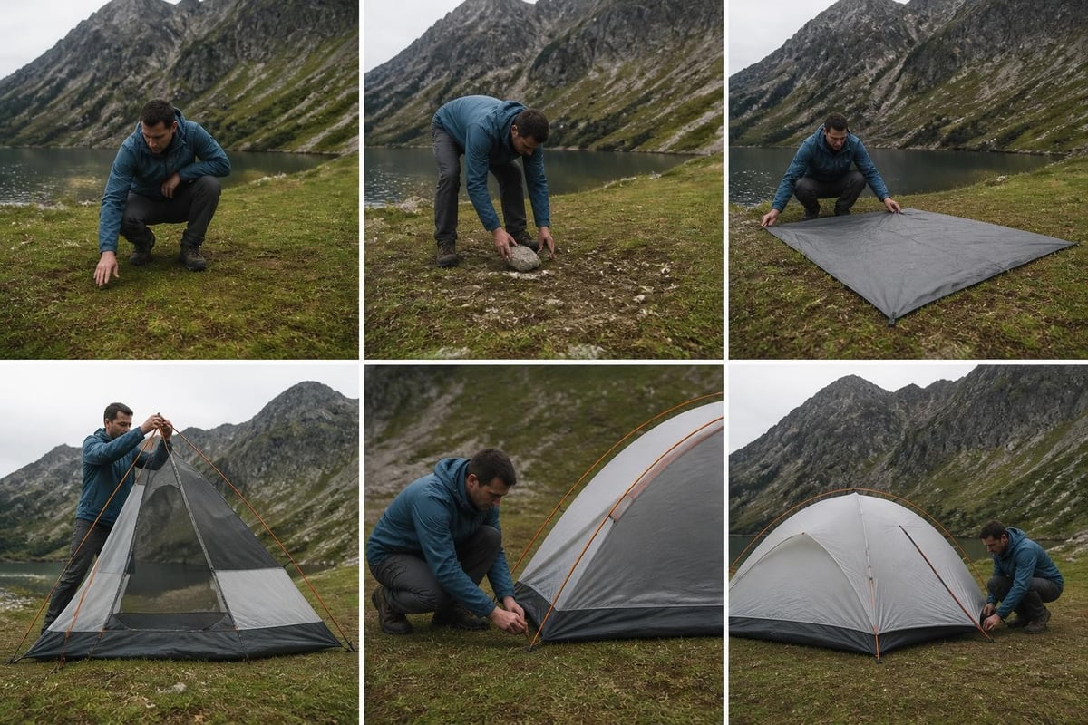 Campsite setup process