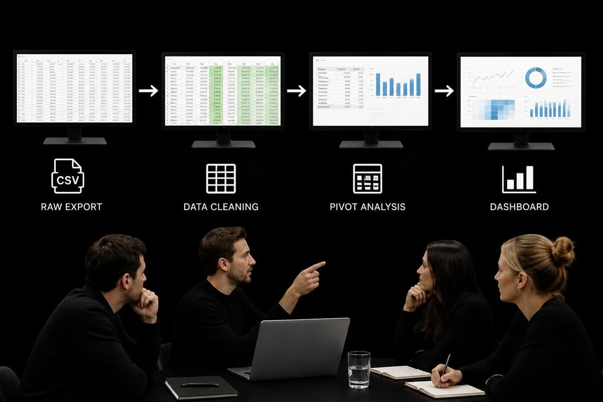 Excel data transformation workflow