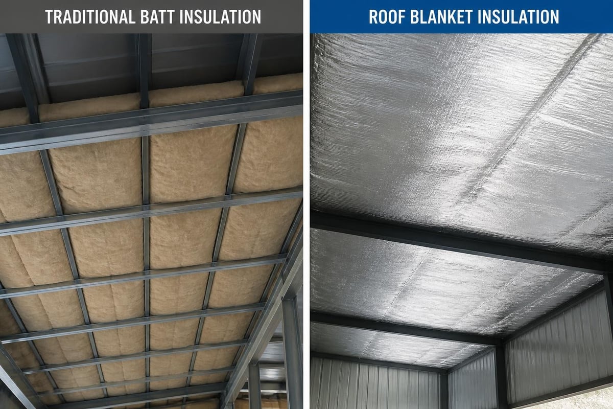 Roof blanket thermal barrier concept