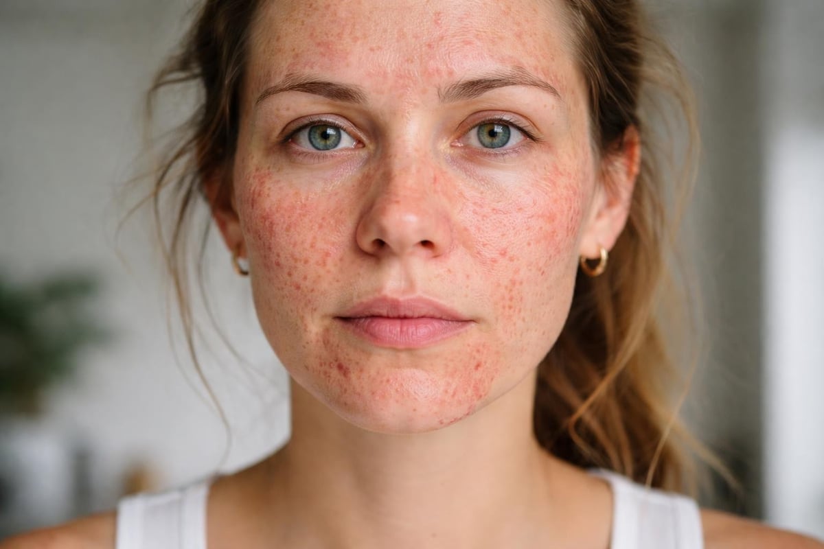 Perioral dermatitis distribution pattern