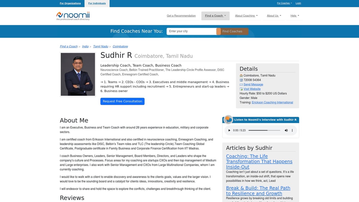 7 Inspiring Life Coach India Experts To Know In 2026 - Sudhir R