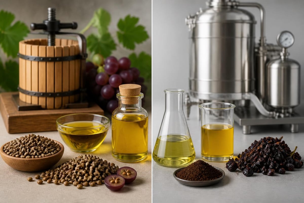Grapeseed oil production methods