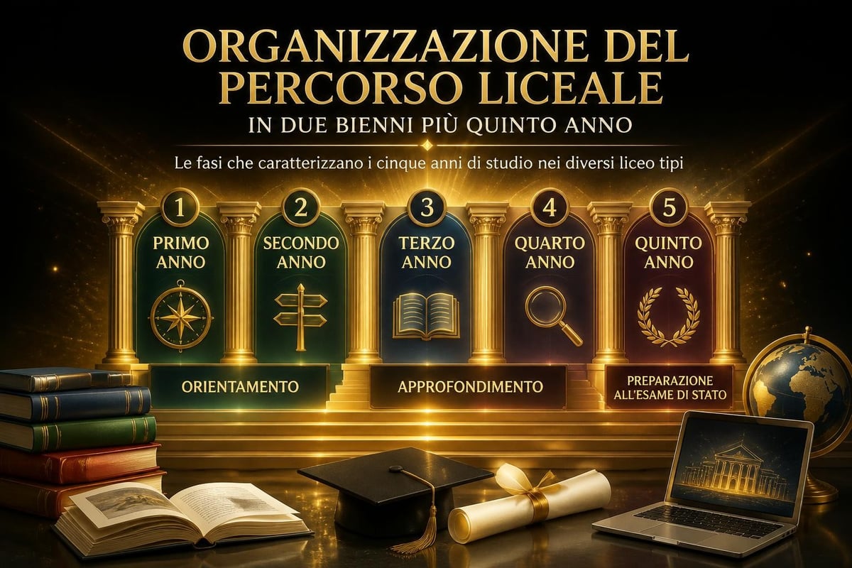 Struttura quinquennale del percorso liceale italiano