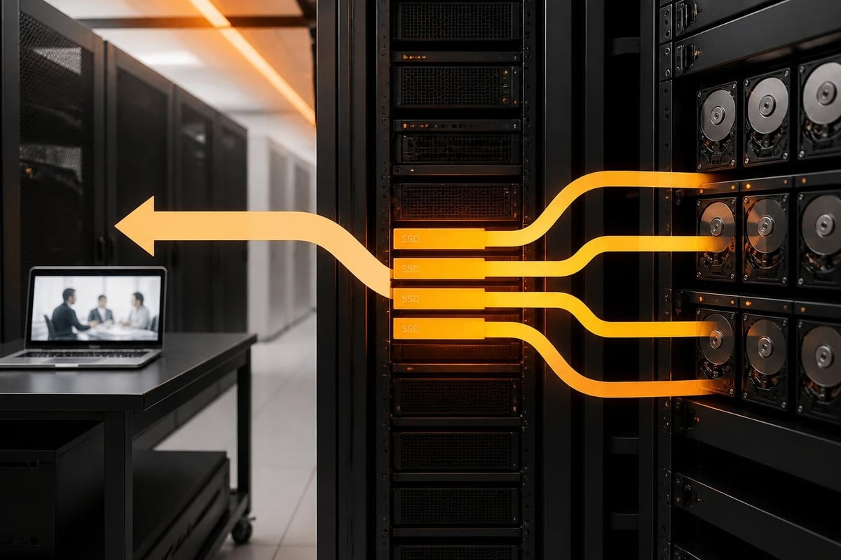 SSD cache workflow