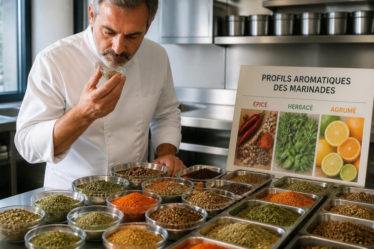 Processus de sélection des épices pour marinade