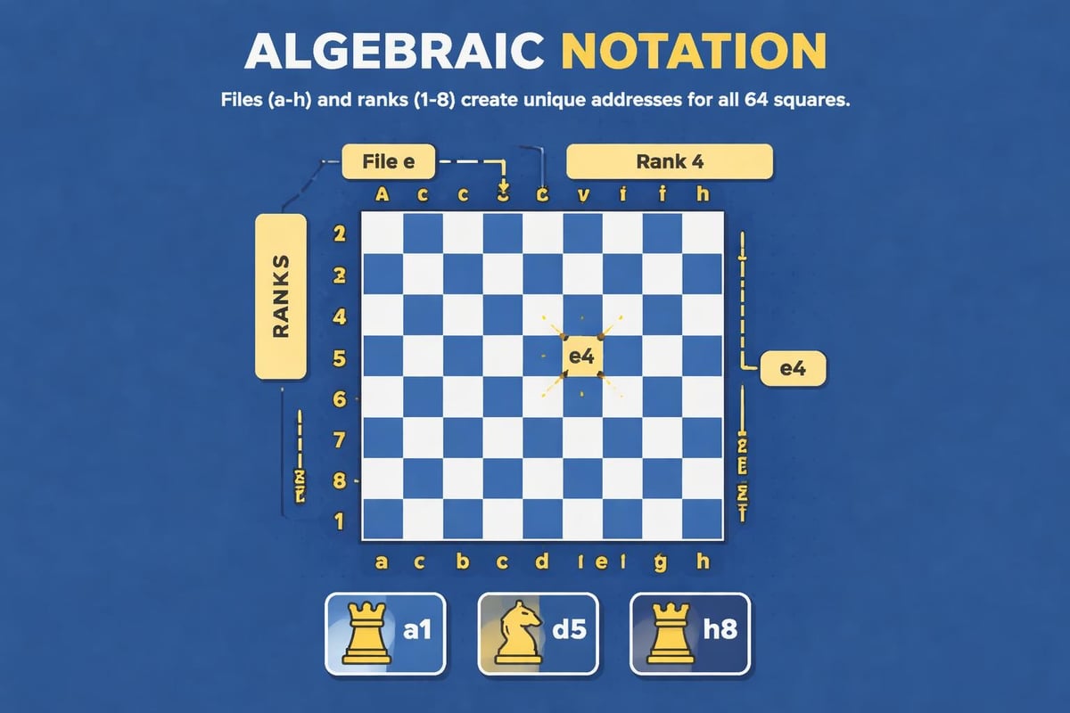 Chess board coordinate system