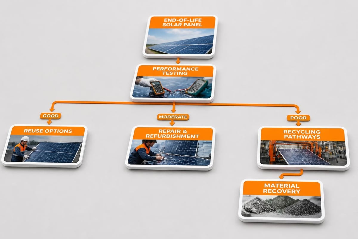 Solar panel end-of-life pathways