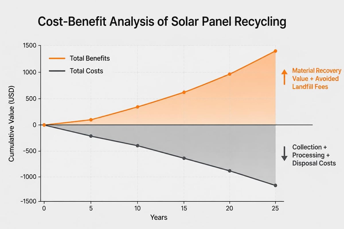 Solar panel recycling economics
