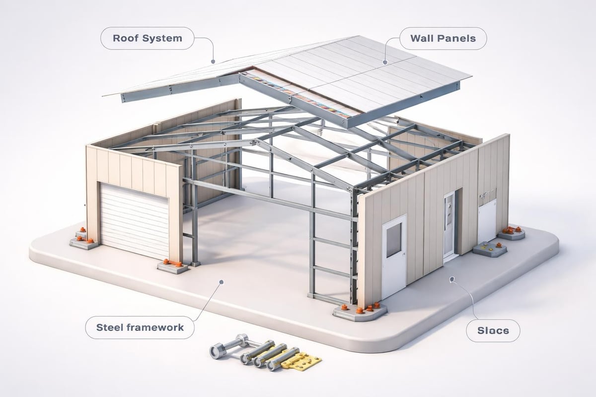 Metal building structural components