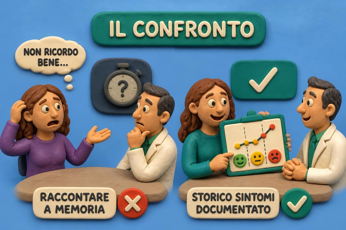 Differenza tra ricordo vago e documentazione precisa dei sintomi