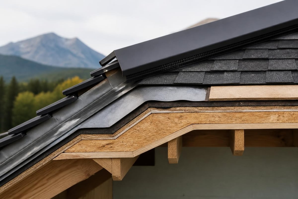 Roofing system layers diagram