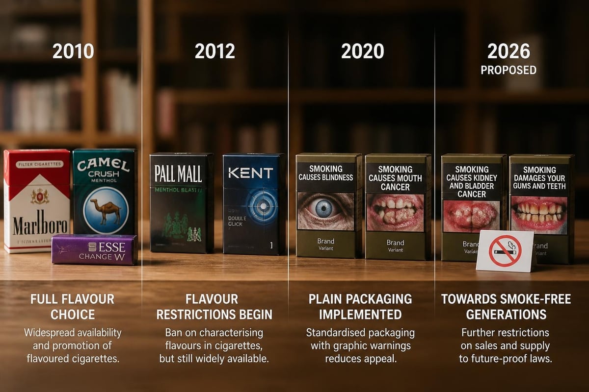 Regulatory evolution timeline