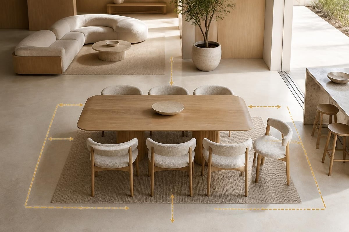 Dining room clearance measurements