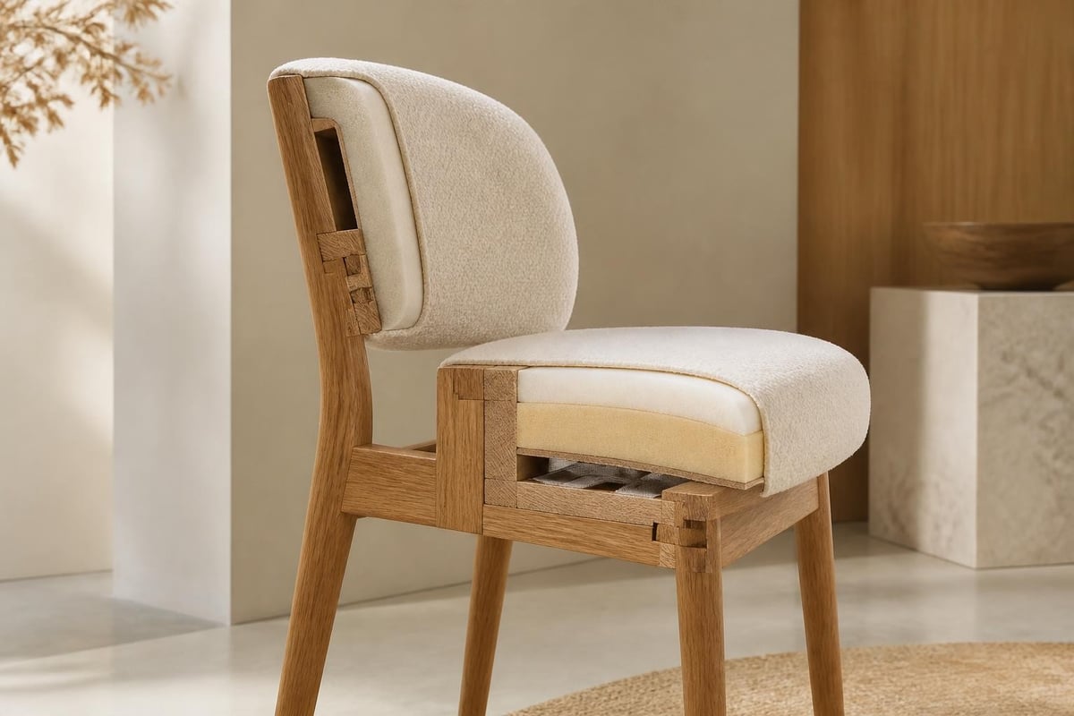 Dining chair construction details