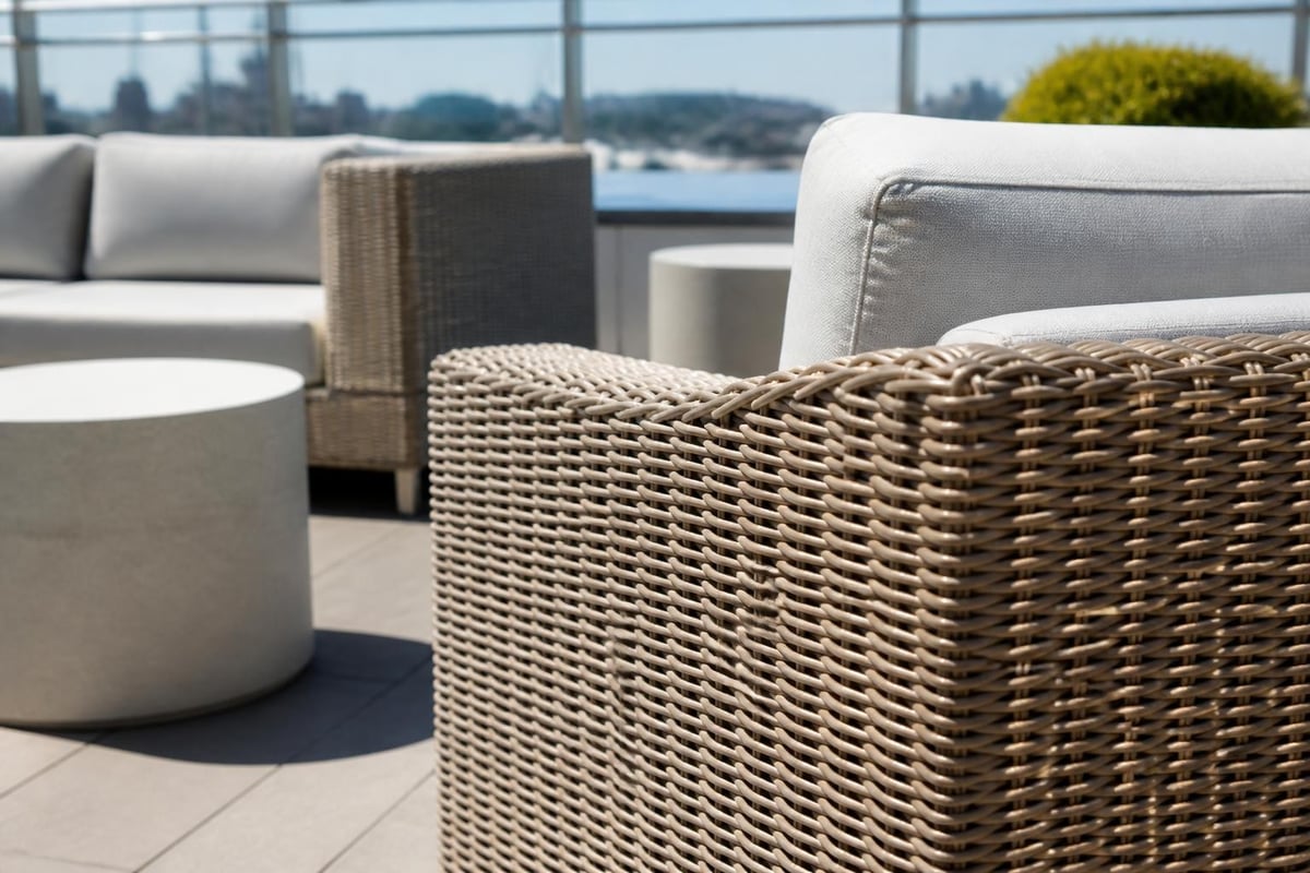 Durability features of synthetic rattan