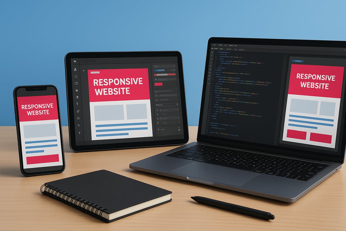 <span style="color:#3882DB">Tools, Frameworks & Best Practices für **Responsivität Website** 2025</span>