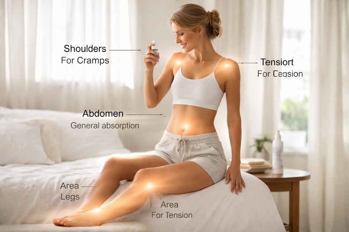 Magnesium spray application zones