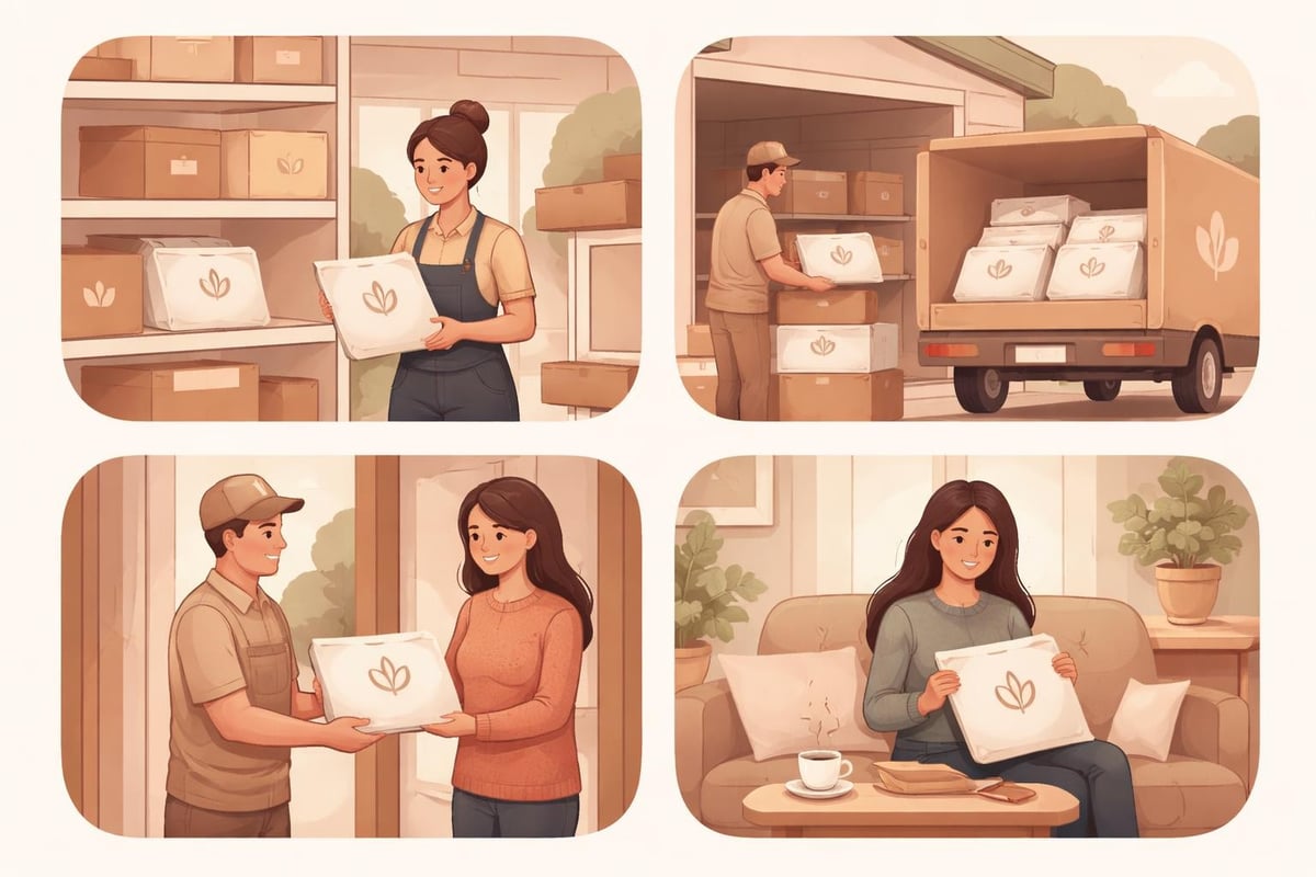 Custom branding on poly mailers