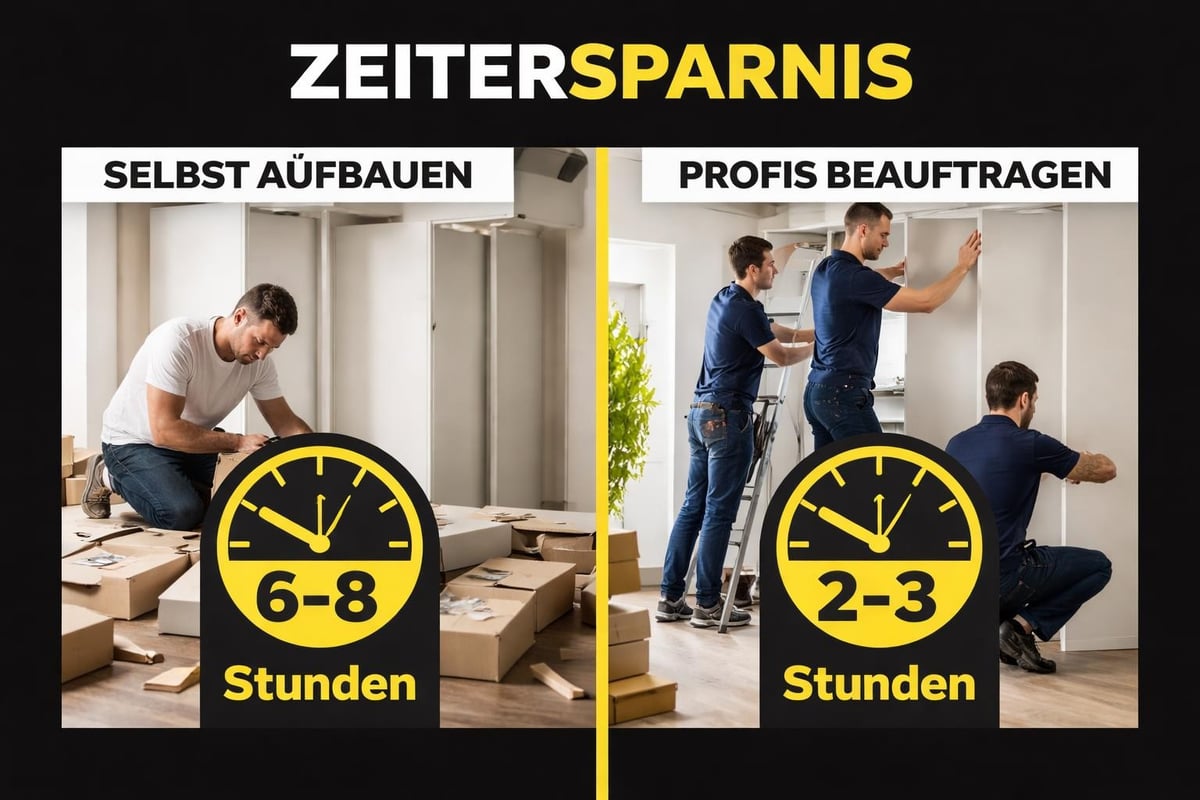 Zeitvergleich Möbelmontage