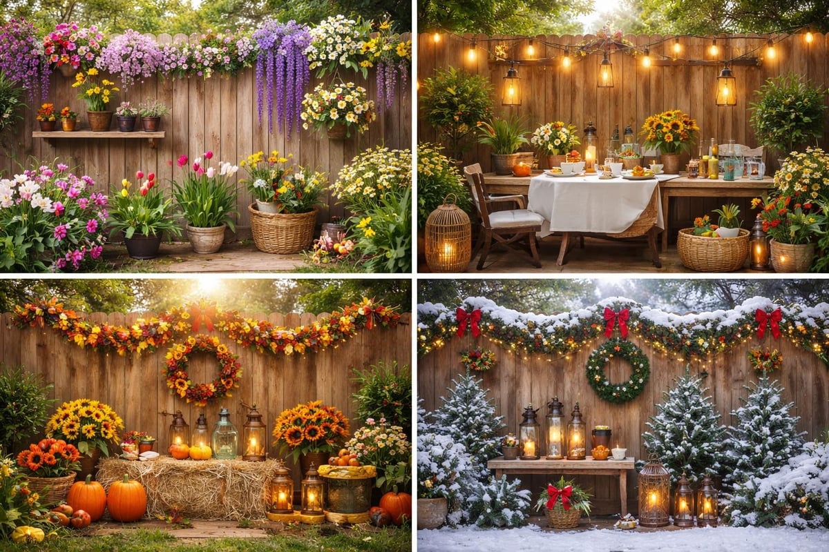 Seasonal fence decorations