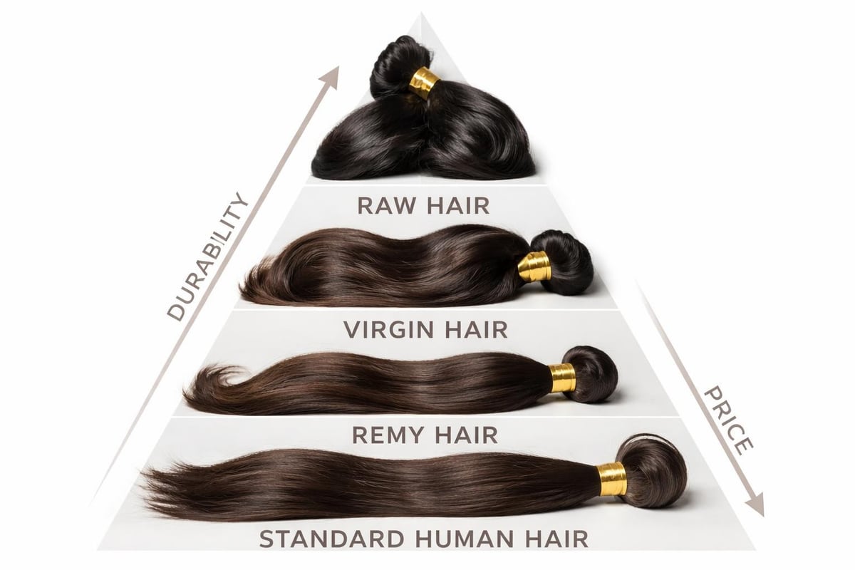 Hair quality tiers comparison