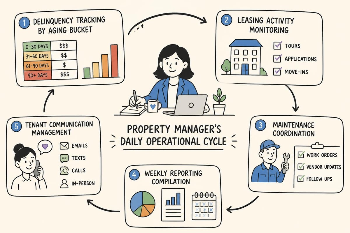 Property manager daily operational workflow