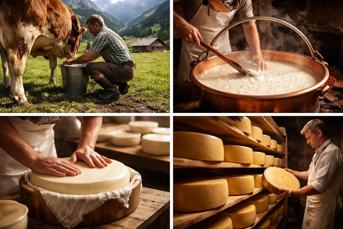 Alpenkäse Herstellung