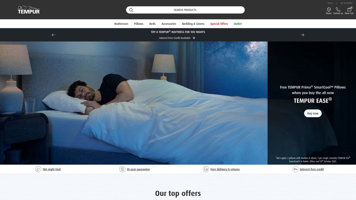 9 Best Luxury Beds Near Me for a Dreamy 2025 Upgrade - Tempur Sensation Elite Ottoman Bed
