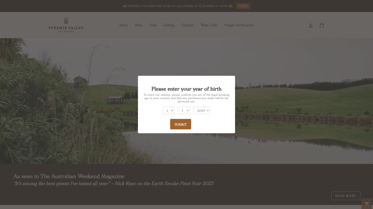 Discover 9 Picks for the Best Pinot Noir Wine in 2026 - Pyramid Valley Earth Smoke Pinot Noir (North Canterbury)