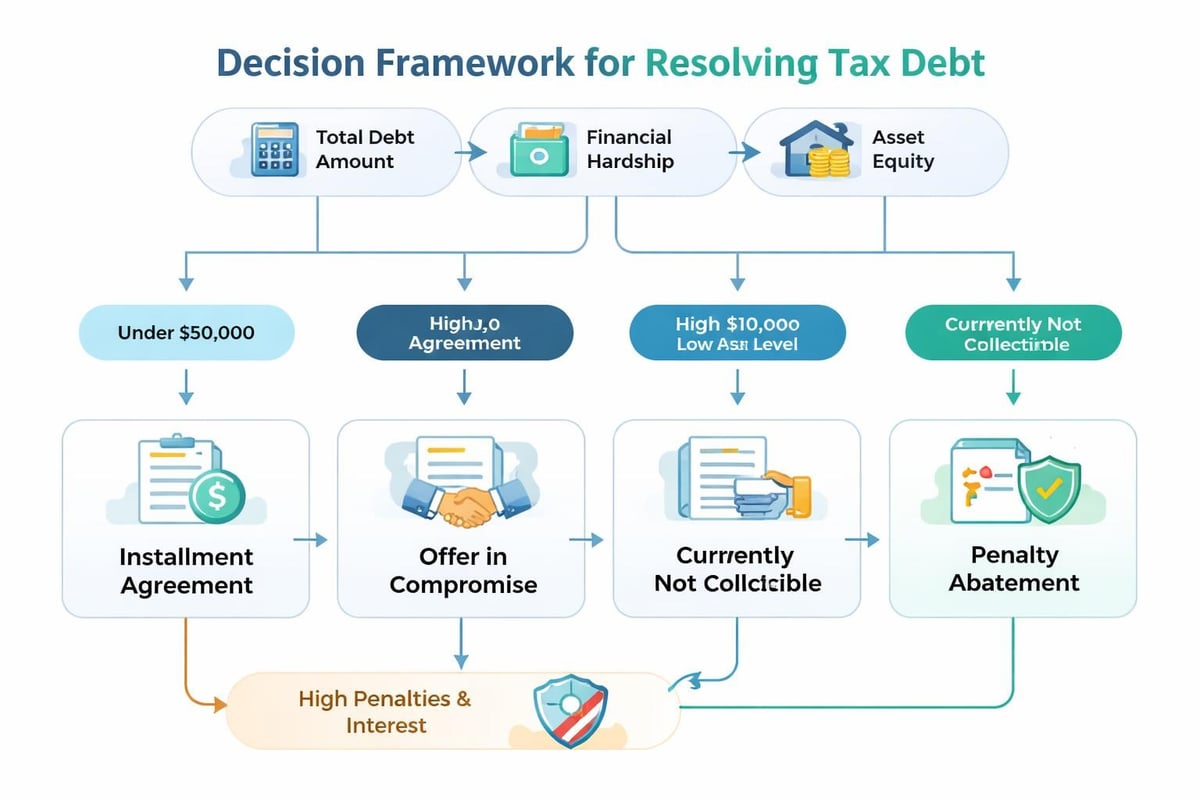 Tax resolution decision tree