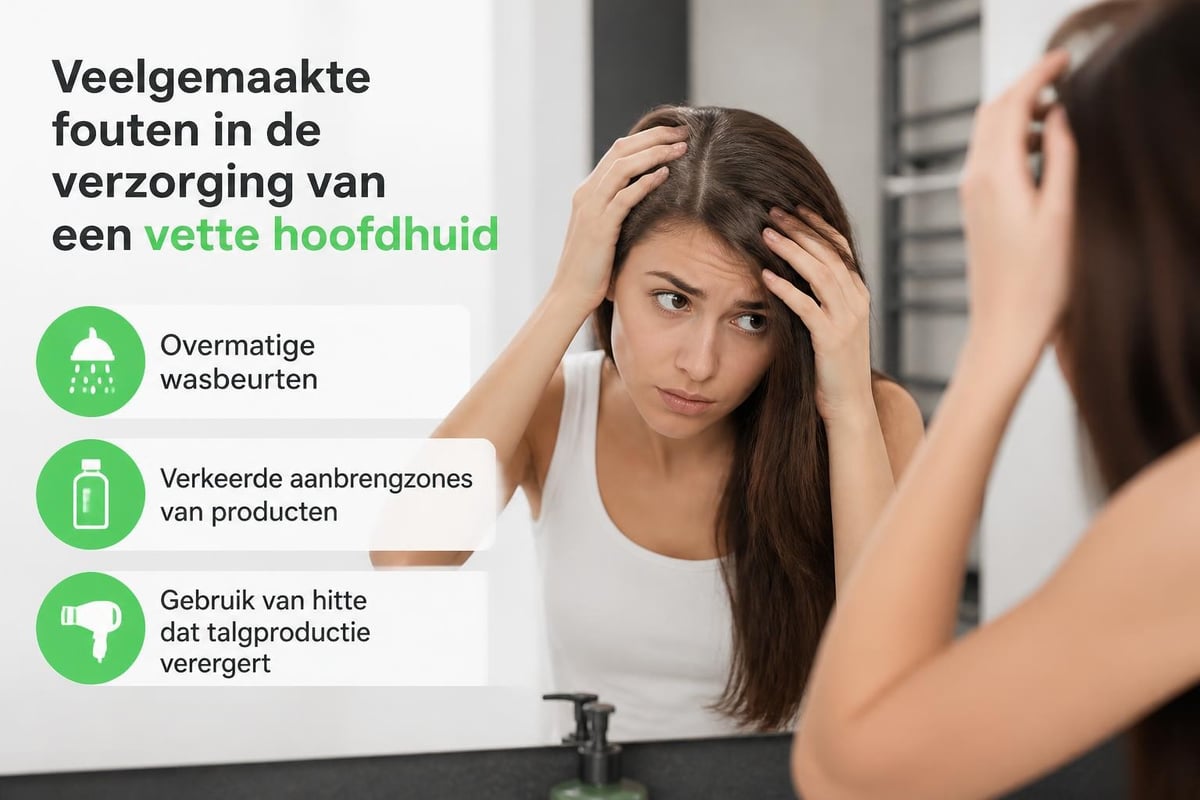 Veelgemaakte fouten vette hoofdhuid