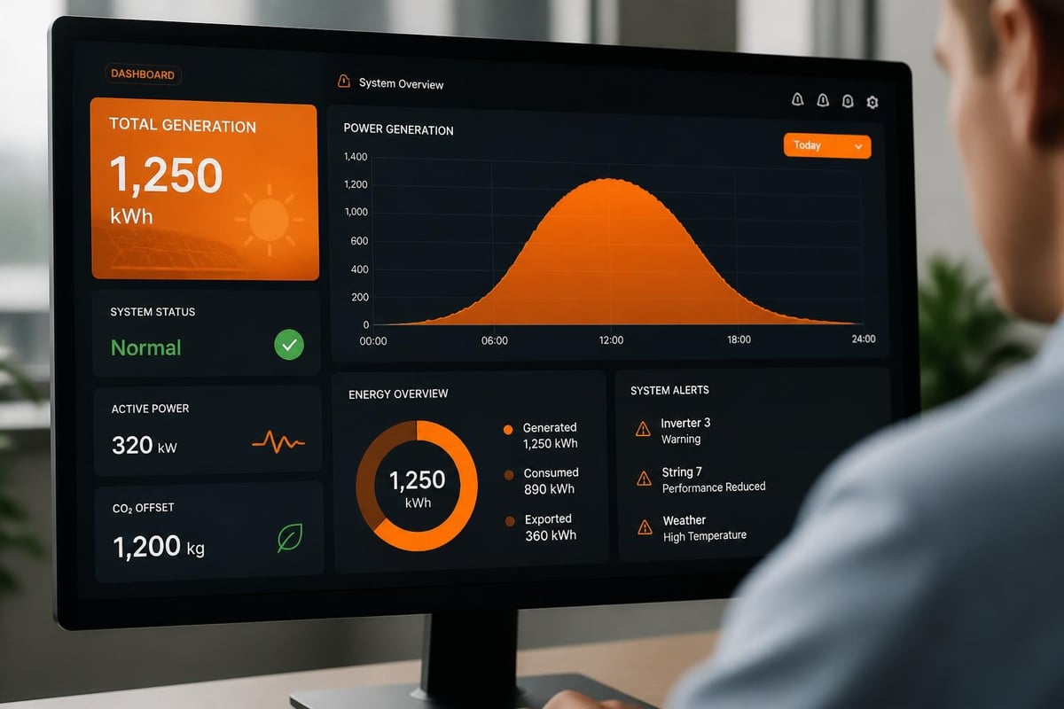 Photovoltaic monitoring dashboard
