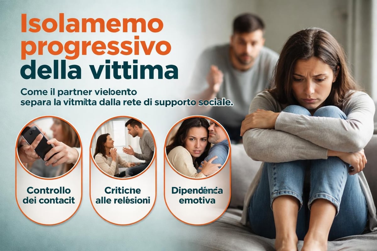Segnali di isolamento in una relazione violenta
