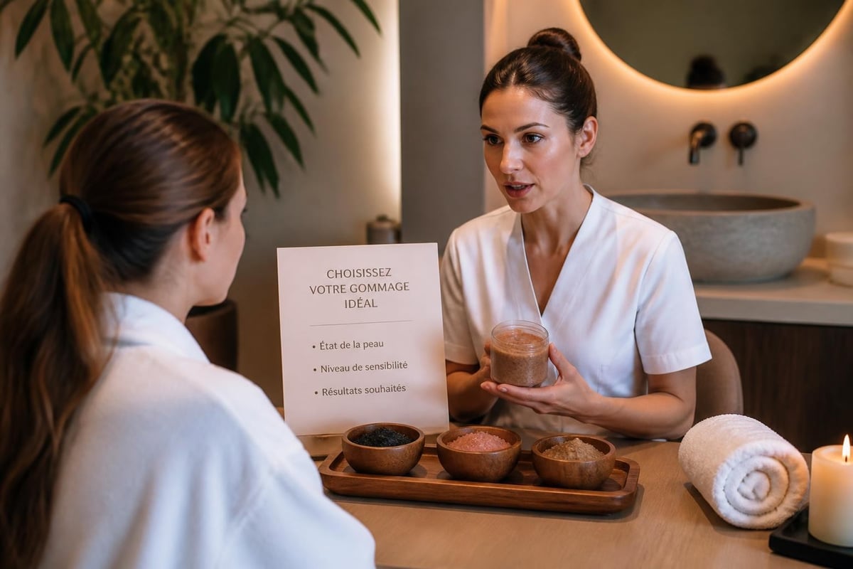 Consultation peau et choix exfoliant
