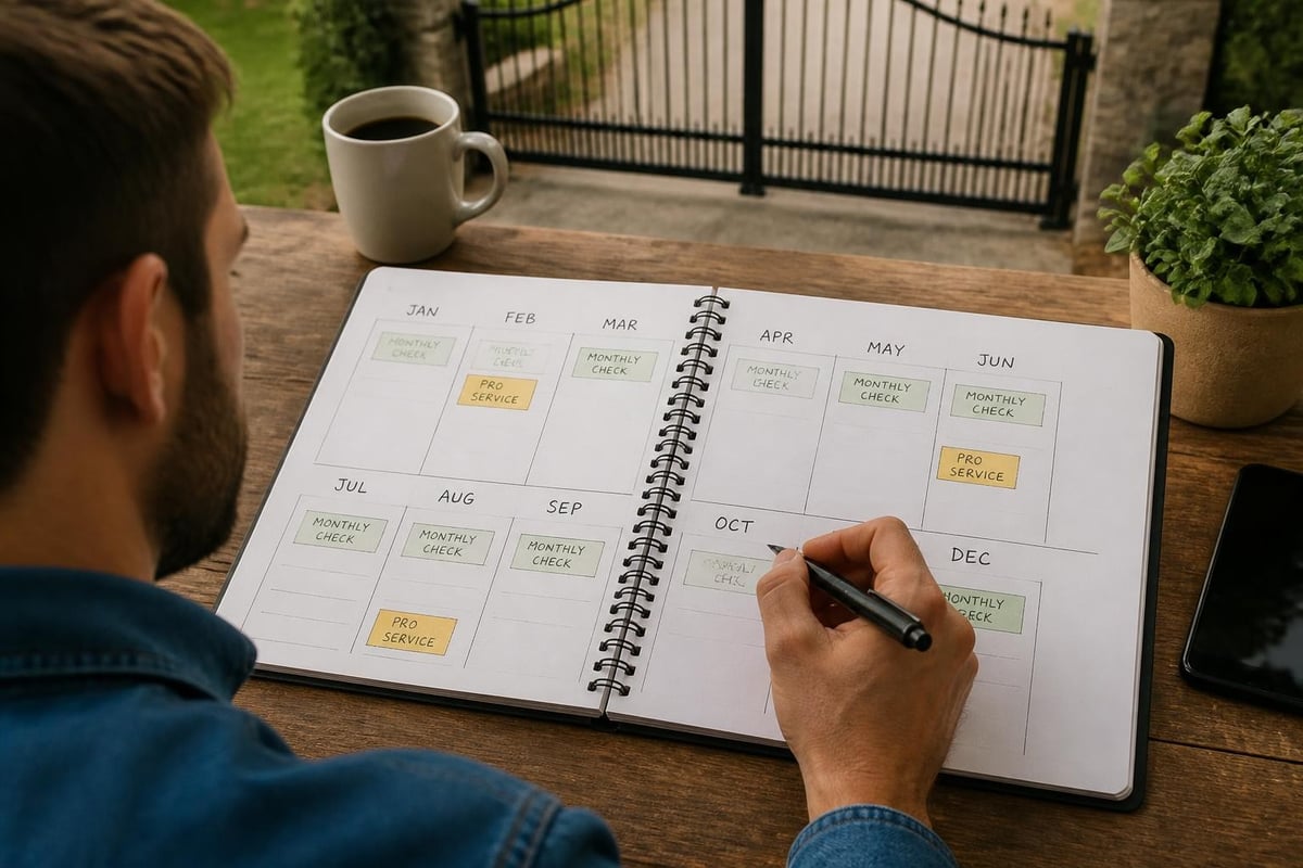 Gate maintenance schedule