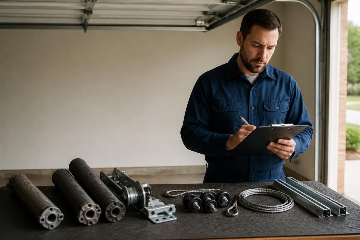 Garage door component costs