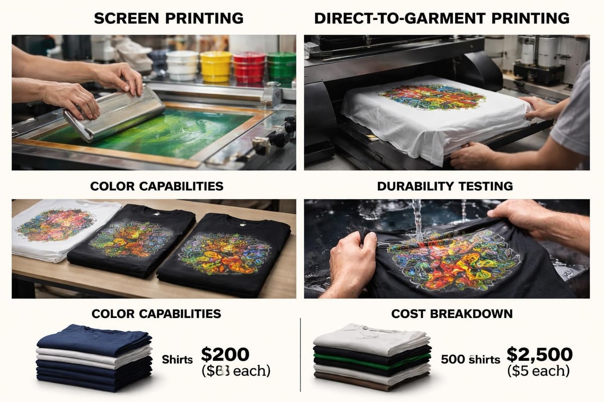 Custom t-shirt printing comparison