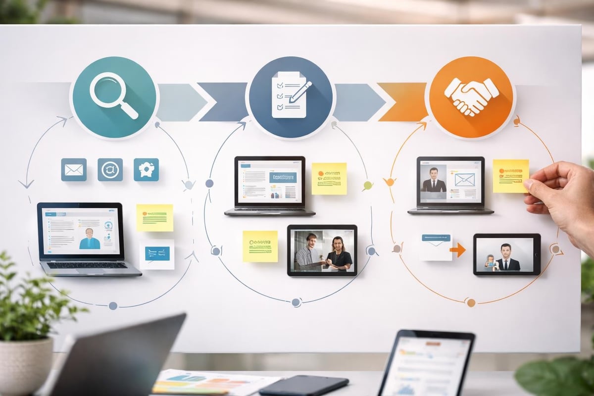 B2B købsrejse med automation touchpoints