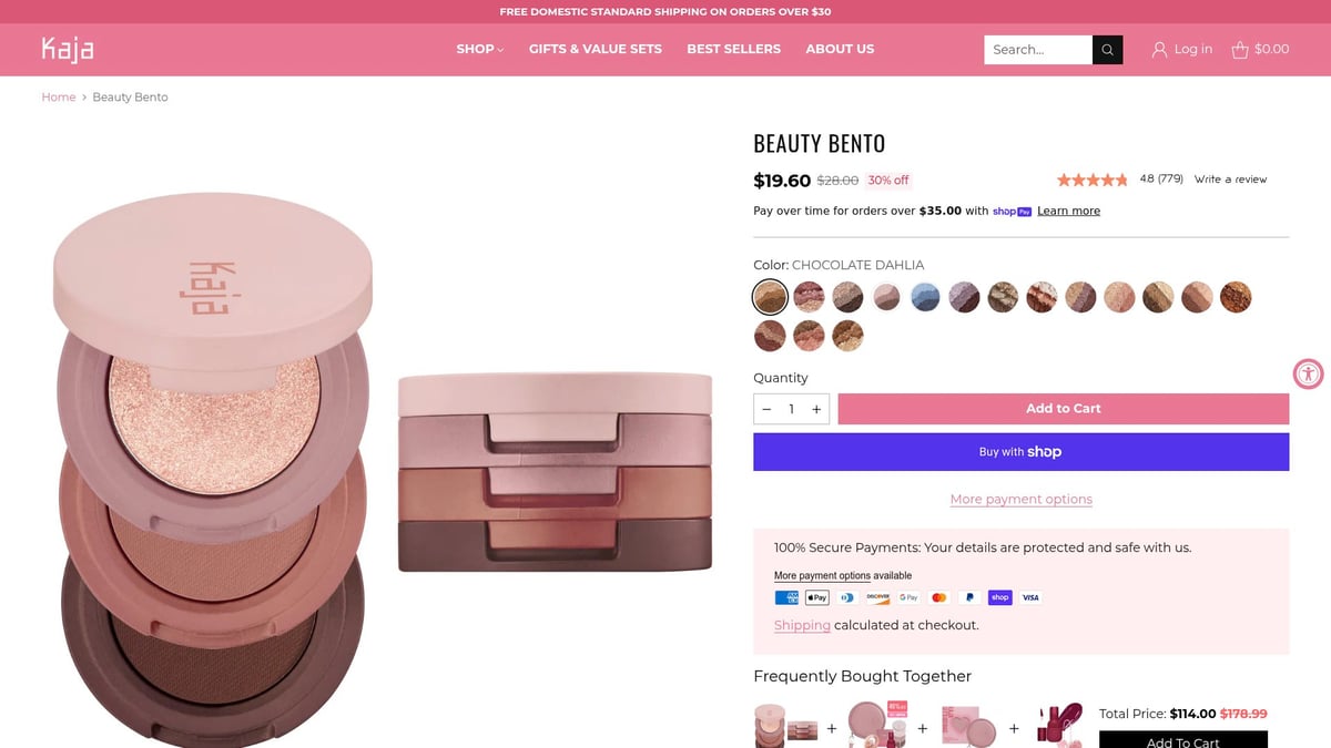 9 Essential Asian Beauty Store Finds for Glowing Skin in 2026 - Kaja Beauty Bento Stacked Eyeshadow Trio