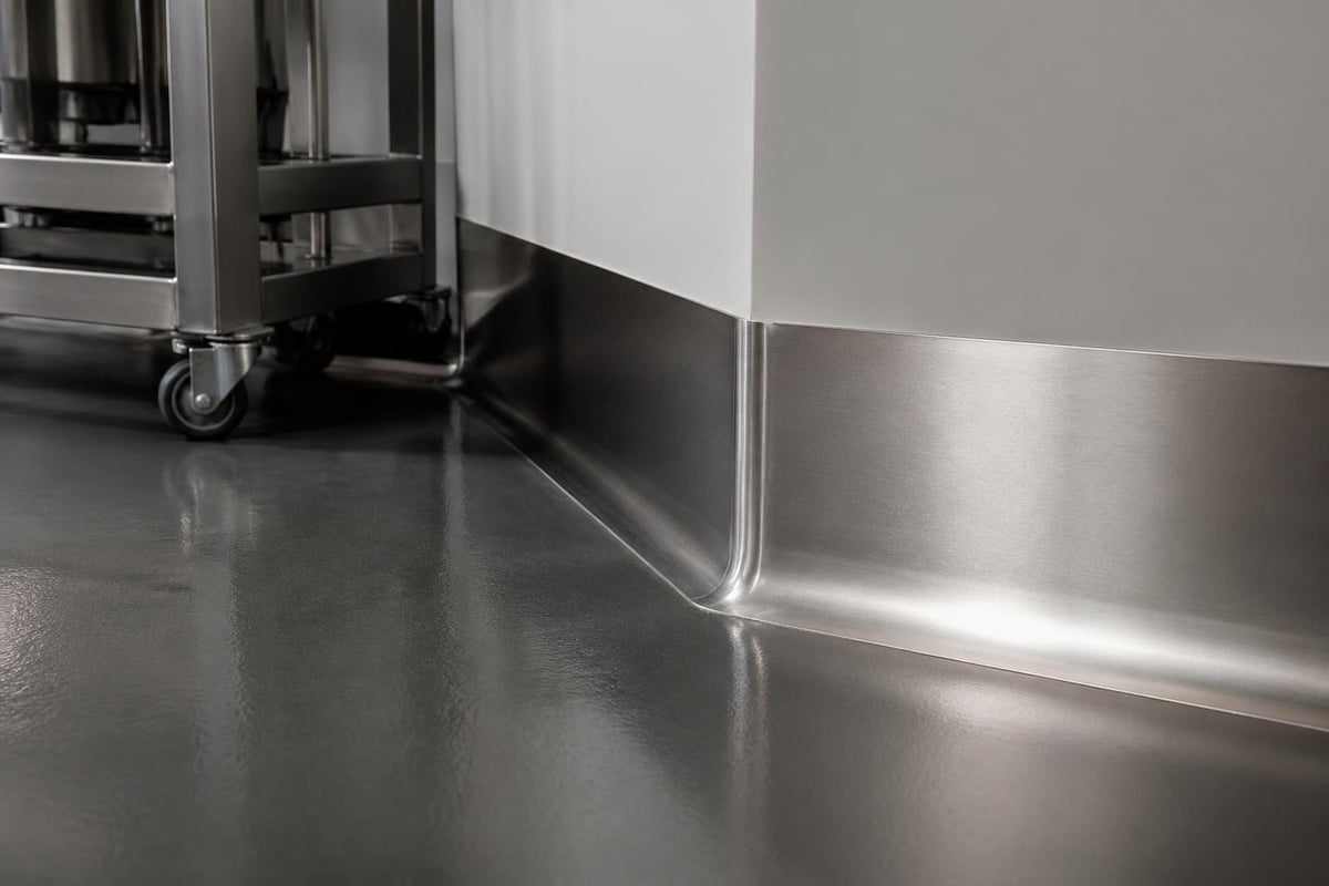 Food processing facility kerbing