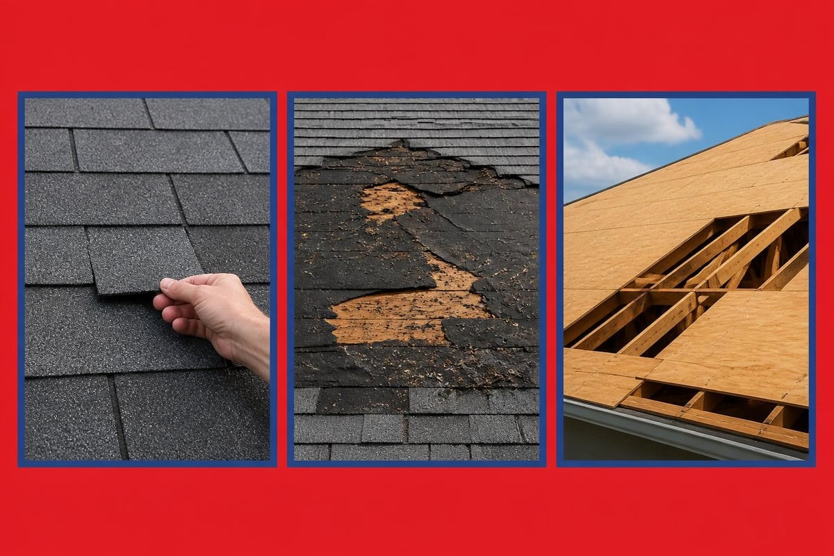 Roofing damage severity levels